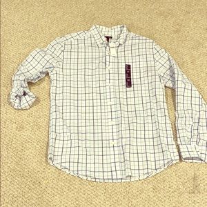 NWT Men’s Gap slim fit blue button down shirt L.